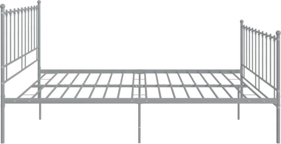 VidaXL Bedframe zonder matras metaal grijs 140x200 cm - Foto 1