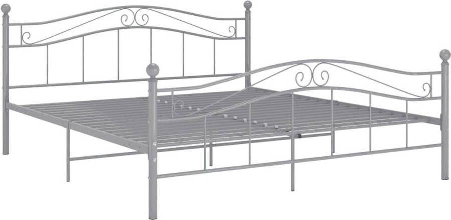 VidaXL -Bedframe-metaal-grijs-160x200-cm - Foto 3