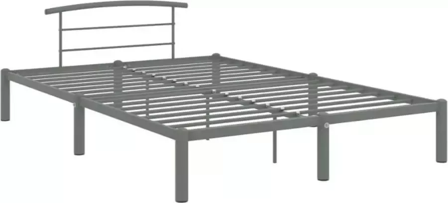 VidaXL -Bedframe-metaal-grijs-160x200-cm - Foto 3