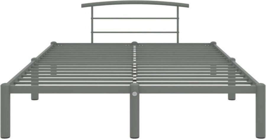 VidaXL -Bedframe-metaal-grijs-160x200-cm - Foto 1