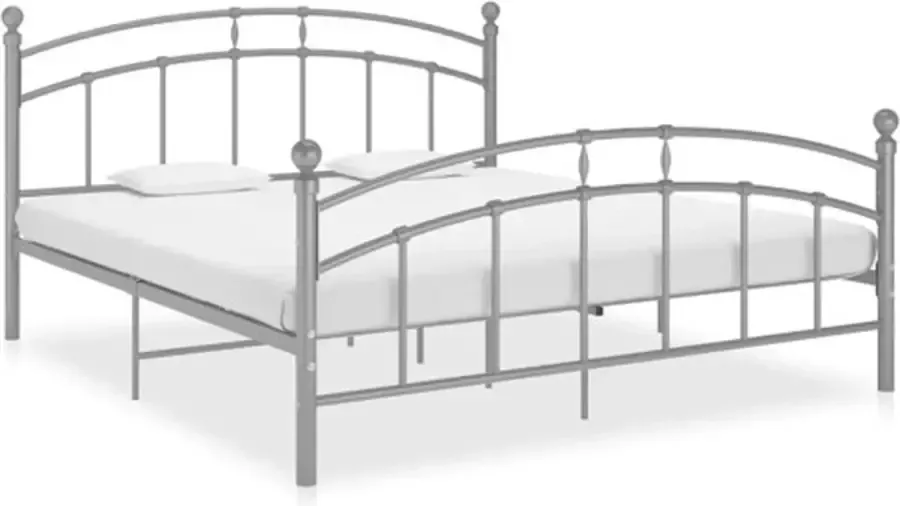 VidaXL -Bedframe-metaal-grijs-180x200-cm - Foto 2