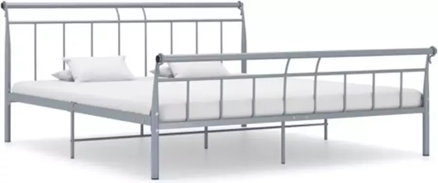 VidaXL -Bedframe-metaal-grijs-180x200-cm - Foto 3