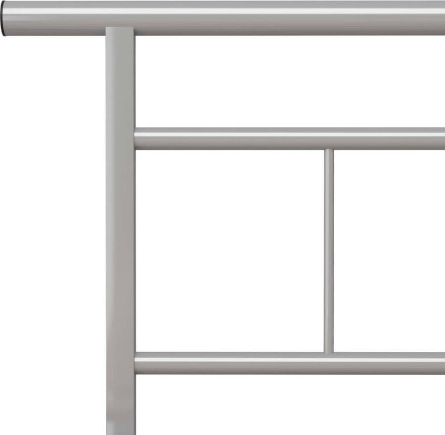 VidaXL -Bedframe-metaal-grijs-180x200-cm