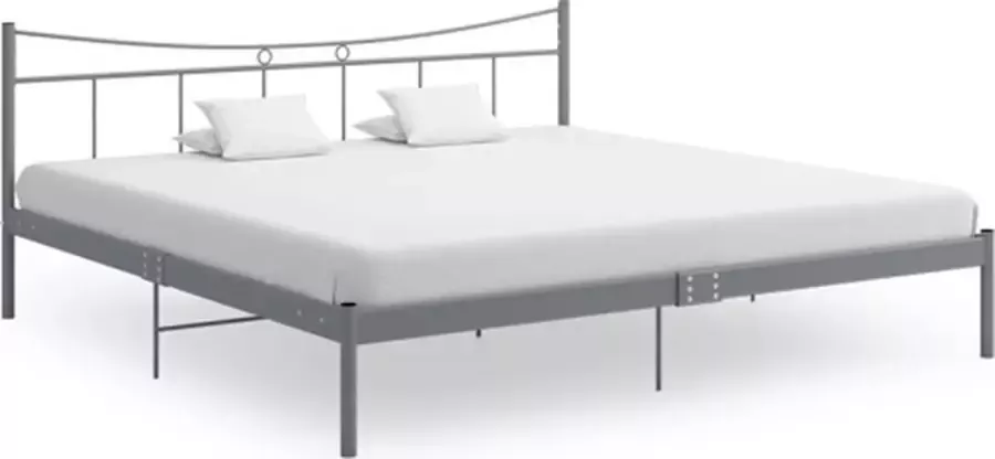 VidaXL -Bedframe-metaal-grijs-180x200-cm - Foto 6