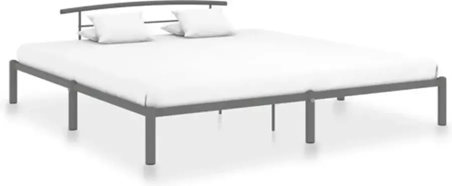 VidaXL -Bedframe-metaal-grijs-180x200-cm