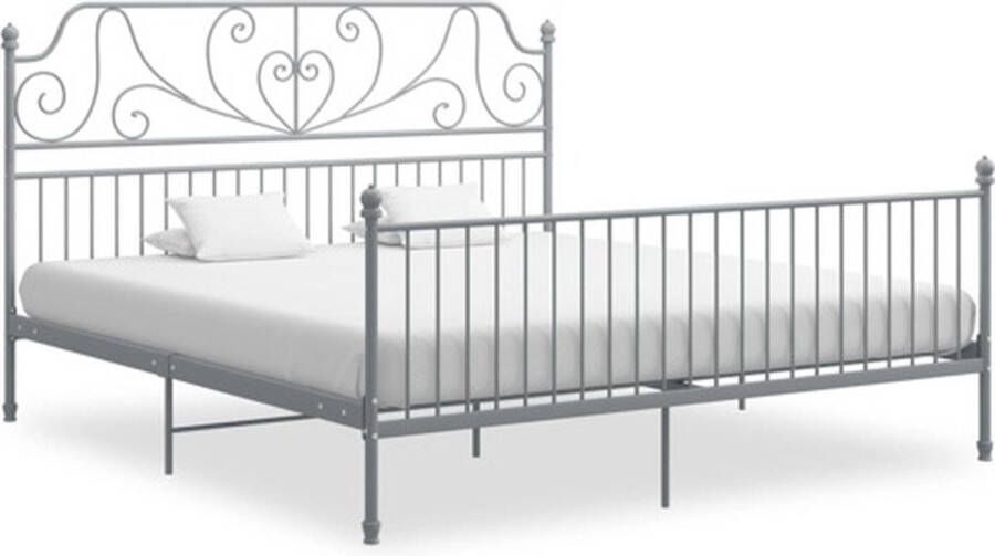 VidaXL -Bedframe-metaal-grijs-200x200-cm - Foto 3