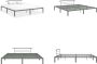 VidaXL Bedframe metaal grijs 200x200 cm Bedframe Bedframes Tweepersoonsbed Tweepersoonsbedden - Thumbnail 2