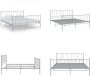 VidaXL Bedframe metaal grijs 200x200 cm Bedframe Bedframes Tweepersoonsbed Tweepersoonsbedden - Thumbnail 1
