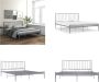 VidaXL Bedframe metaal grijs 200x200 cm Bedframe Bedframes Tweepersoonsbed Tweepersoonsbedden - Thumbnail 3