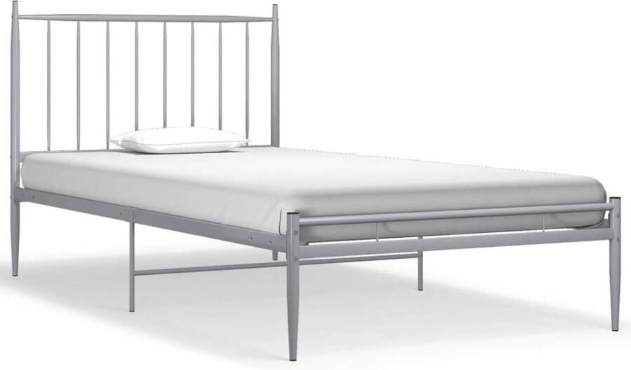 VidaXL -Bedframe-metaal-grijs-90x200-cm - Foto 5