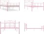 VidaXL Bedframe metaal roze 100x200 cm Bedframe Bedframes Eenpersoonsbed Eenpersoonsbedden - Thumbnail 1