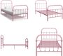 VidaXL Bedframe metaal roze 100x200 cm Bedframe Bedframes Eenpersoonsbed Eenpersoonsbedden - Thumbnail 2