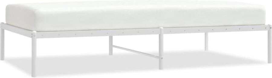 VidaXL -Bedframe-metaal-wit-100x190-cm