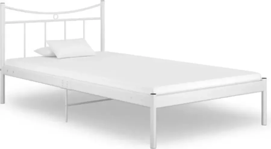 VidaXL Bedframe metaal wit 100x200 cm