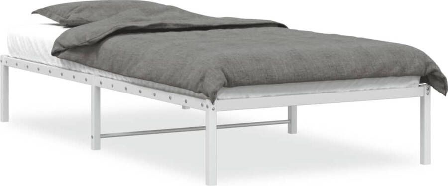 VidaXL -Bedframe-metaal-wit-100x200-cm - Foto 3