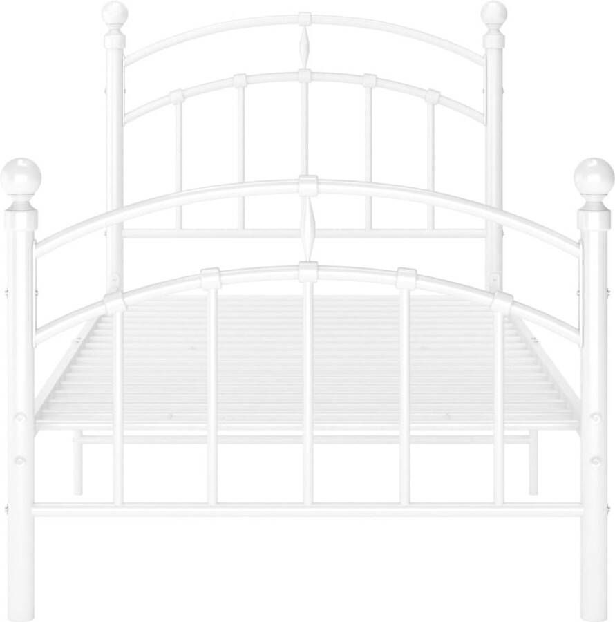 VidaXL -Bedframe-metaal-wit-100x200-cm