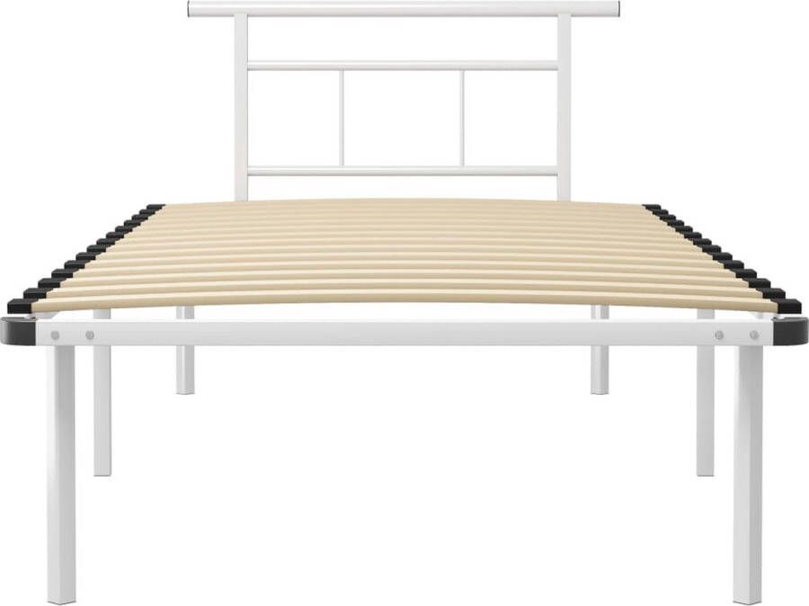 VidaXL -Bedframe-metaal-wit-100x200-cm