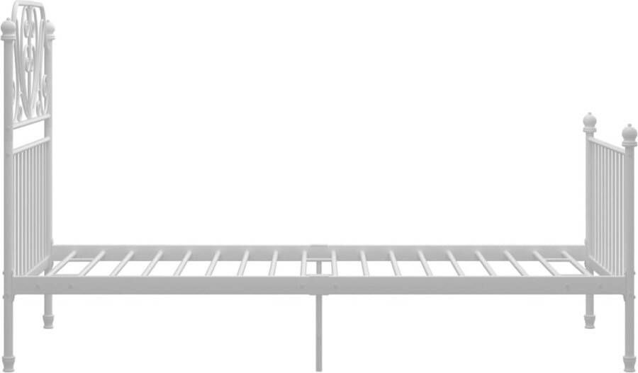 VidaXL -Bedframe-metaal-wit-100x200-cm - Foto 3