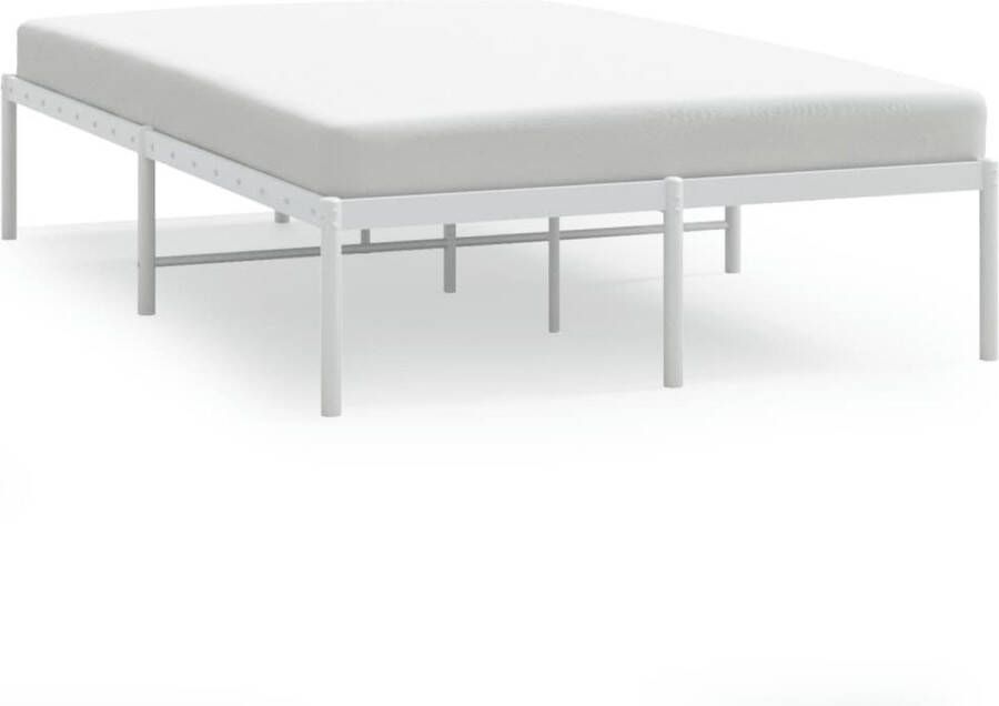 VidaXL Bedframe staal wit 196x126x31 cm - Foto 2