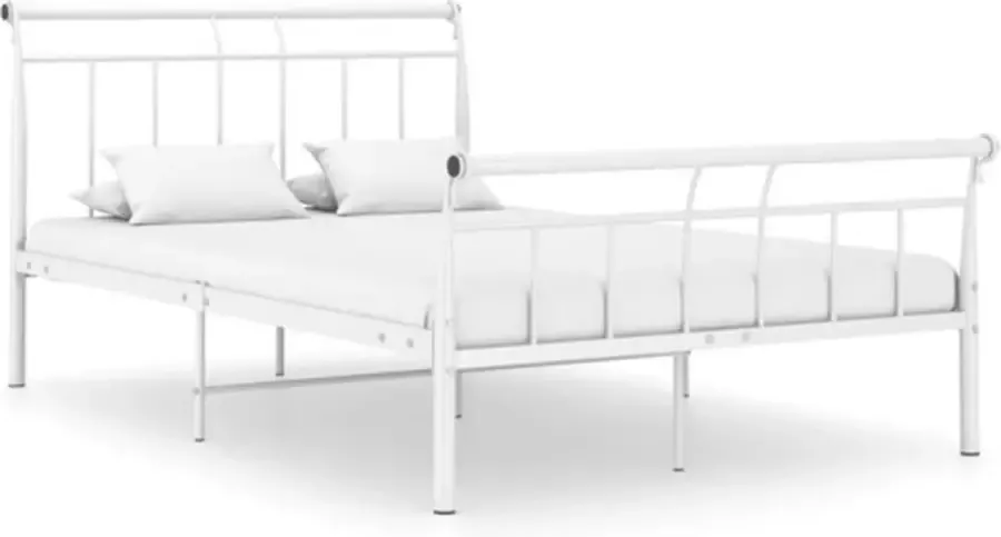 VidaXL -Bedframe-metaal-wit-120x200-cm - Foto 2