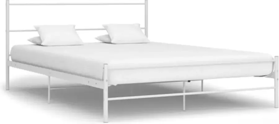 VidaXL -Bedframe-metaal-wit-120x200-cm - Foto 2