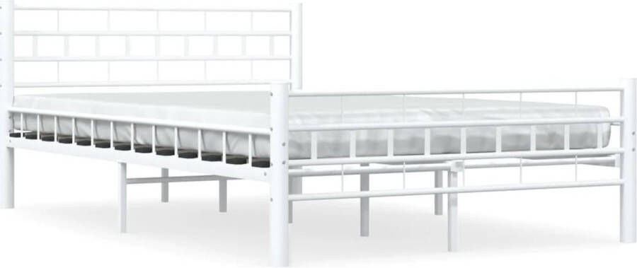 VidaXL -Bedframe-metaal-wit-120x200-cm - Foto 4