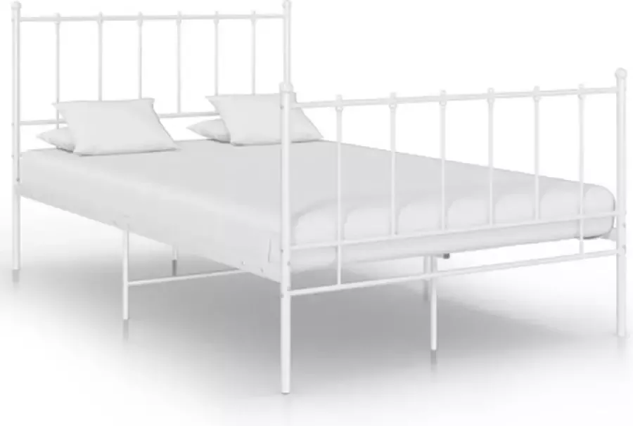 VidaXL -Bedframe-metaal-wit-120x200-cm - Foto 2