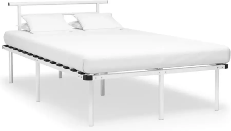 VidaXL -Bedframe-metaal-wit-120x200-cm - Foto 3