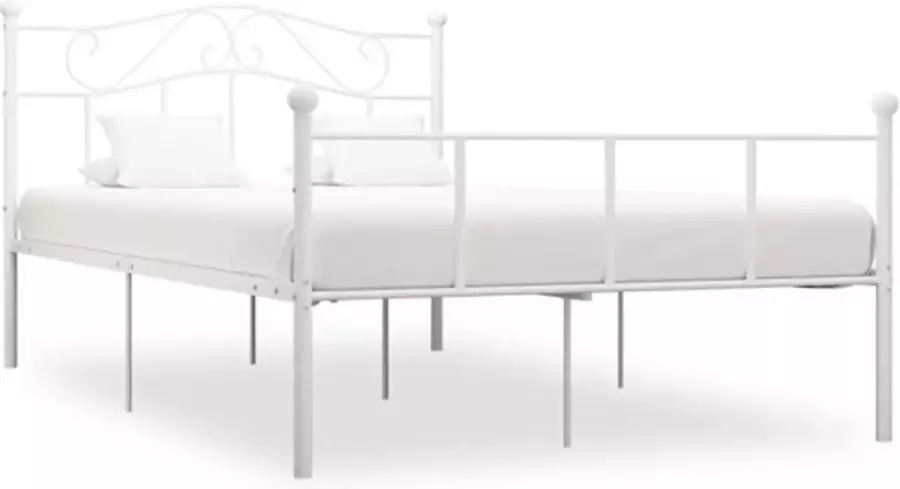 VidaXL -Bedframe-metaal-wit-120x200-cm - Foto 2