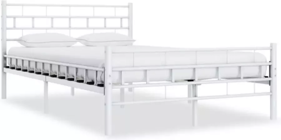 VidaXL -Bedframe-metaal-wit-120x200-cm - Foto 5