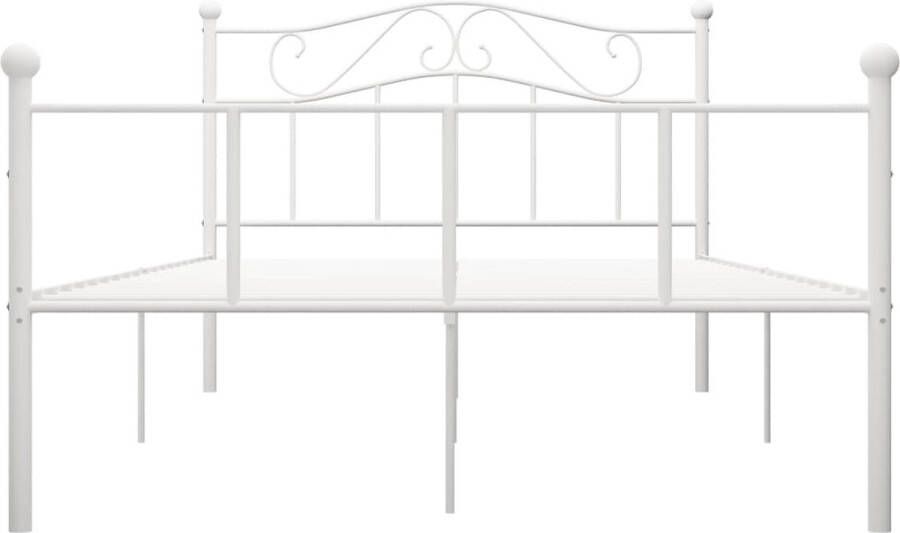 VidaXL -Bedframe-metaal-wit-120x200-cm