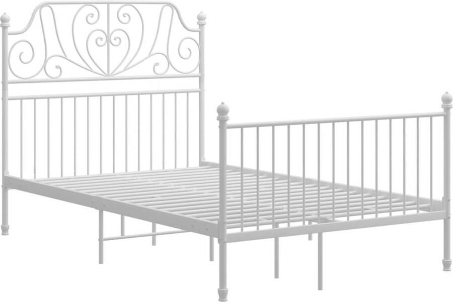 VidaXL -Bedframe-metaal-wit-120x200-cm - Foto 2