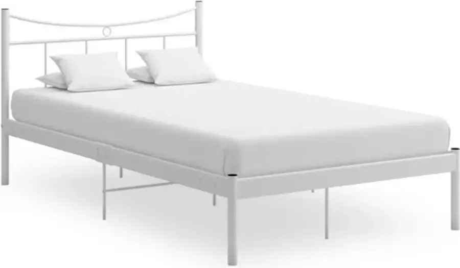 VidaXL Bedframe metaal wit 120x200 cm - Foto 2