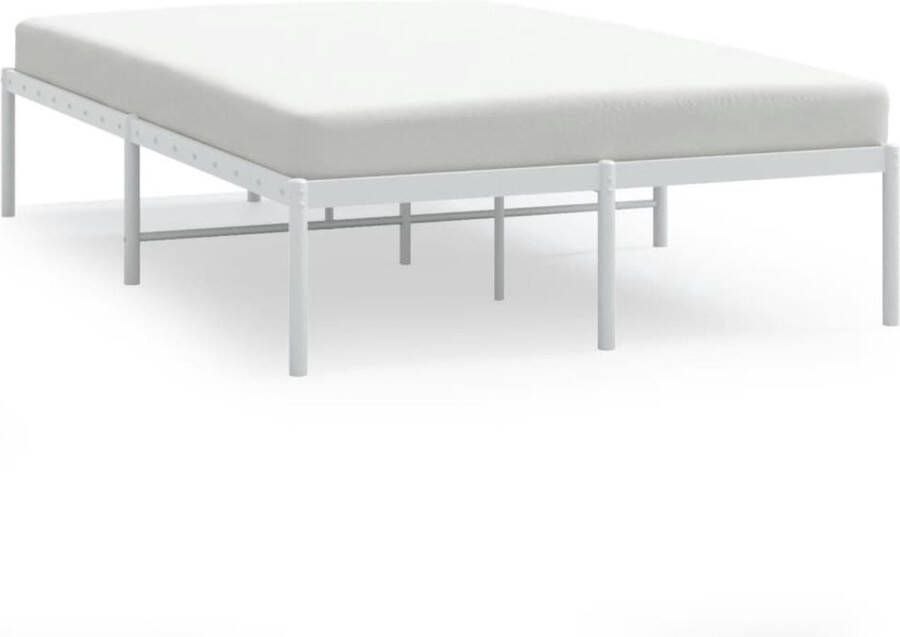 VidaXL Bedframe staal wit 196x142x31 cm - Foto 3