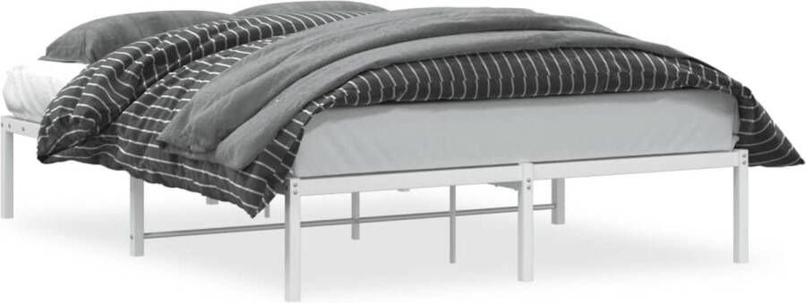 VidaXL -Bedframe-metaal-wit-135x190-cm - Foto 3