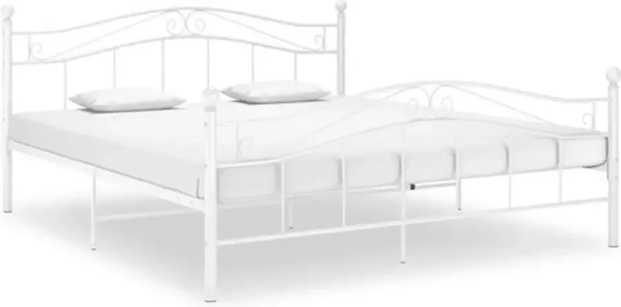 VidaXL -Bedframe-metaal-wit-140x200-cm - Foto 3