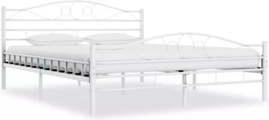 VidaXL -Bedframe-metaal-wit-140x200-cm - Foto 3