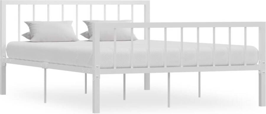 VidaXL -Bedframe-metaal-wit-140x200-cm - Foto 6