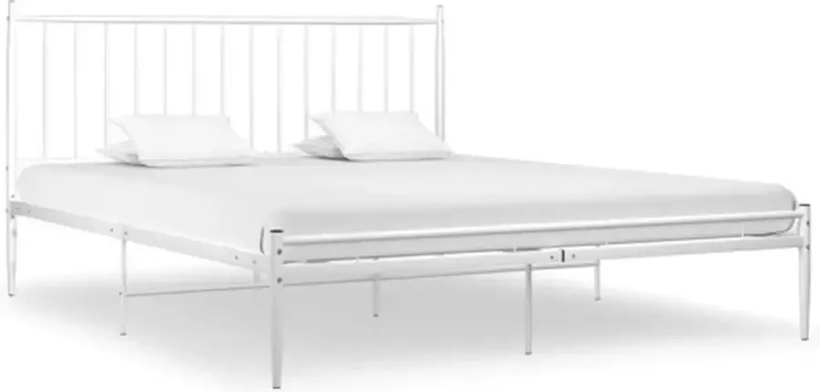 VidaXL -Bedframe-metaal-wit-140x200-cm - Foto 4