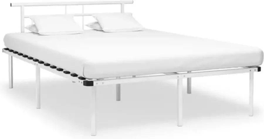 VidaXL -Bedframe-metaal-wit-140x200-cm - Foto 3
