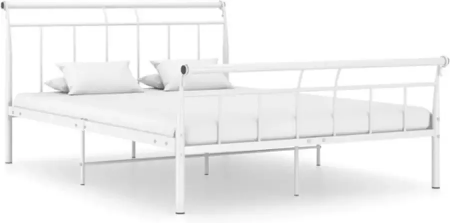 VidaXL -Bedframe-metaal-wit-140x200-cm - Foto 9