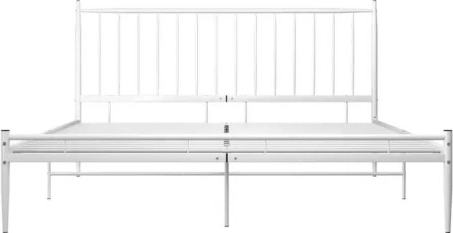 VidaXL -Bedframe-metaal-wit-140x200-cm - Foto 2