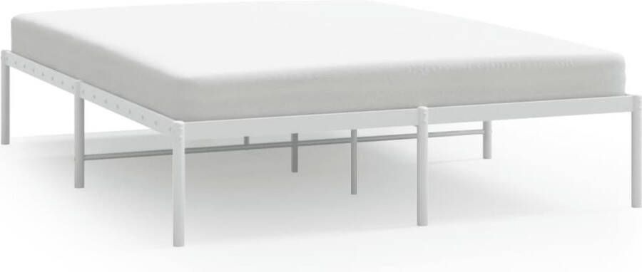 VidaXL -Bedframe-metaal-wit-160x200-cm - Foto 3