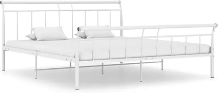 VidaXL -Bedframe-metaal-wit-160x200-cm - Foto 5