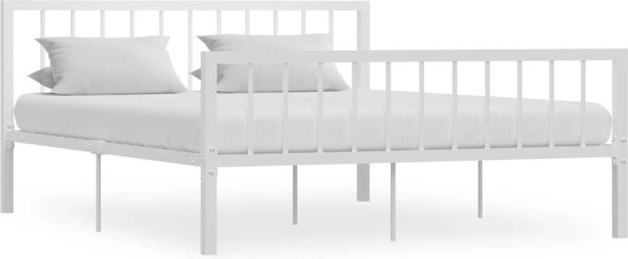 VidaXL -Bedframe-metaal-wit-160x200-cm - Foto 8