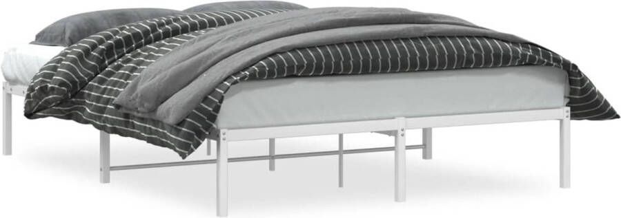 VidaXL -Bedframe-metaal-wit-160x200-cm - Foto 2