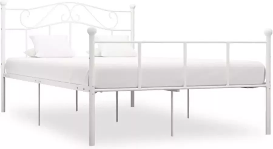 VidaXL -Bedframe-metaal-wit-160x200-cm - Foto 3