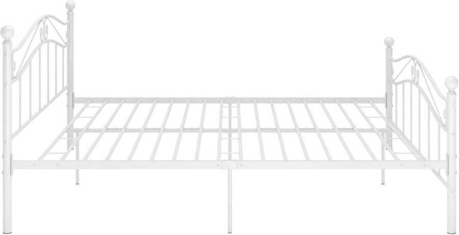 VidaXL -Bedframe-metaal-wit-160x200-cm