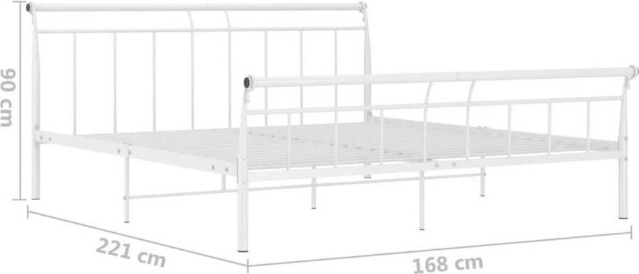 VidaXL -Bedframe-metaal-wit-160x200-cm - Foto 3