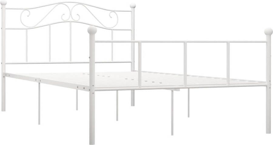 VidaXL -Bedframe-metaal-wit-160x200-cm - Foto 2